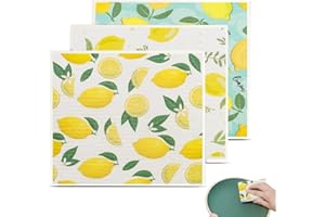 Swedish Dishcloths for Kitchen, 3 Pcs Reusable Swedish Dish Cloth, Washable Swedish Dish Towels for Washing Dishes, Surfaces 
