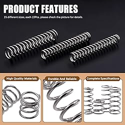 Wokape 240Pcs 15 Sizes Compression Springs