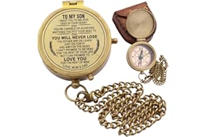 ROORKEE INSTRUMENTS (INDIA) A NAUTICAL REPRODUCTION HOUSE Engraved Dad to Son Compass - I Love You Gift for Son's Birthday, Graduation, or Confirmation