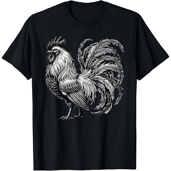 Amazon.com: Rooster Chicken Fig Gockel Hen Chicken T-Shirt