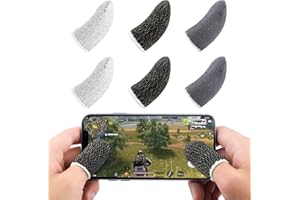 Newseego for Mobile Game Finger Sleeve Controller, Touch Screen Finger Sleeve Breathable Anti-Sweat Sensitive Shoot and Aim Keys for Rules of Survival/Knives Out for Android & iOS[6 Pack]