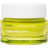 KORRES Santorini Grape Poreless Skin Cream, Hyaluronic Acid, 1.35 fl oz | Gel Face Moisturizer, Salicylic Acid Pore Minimizer, Hydration for Dry, Oily &amp; Sensitive Skin