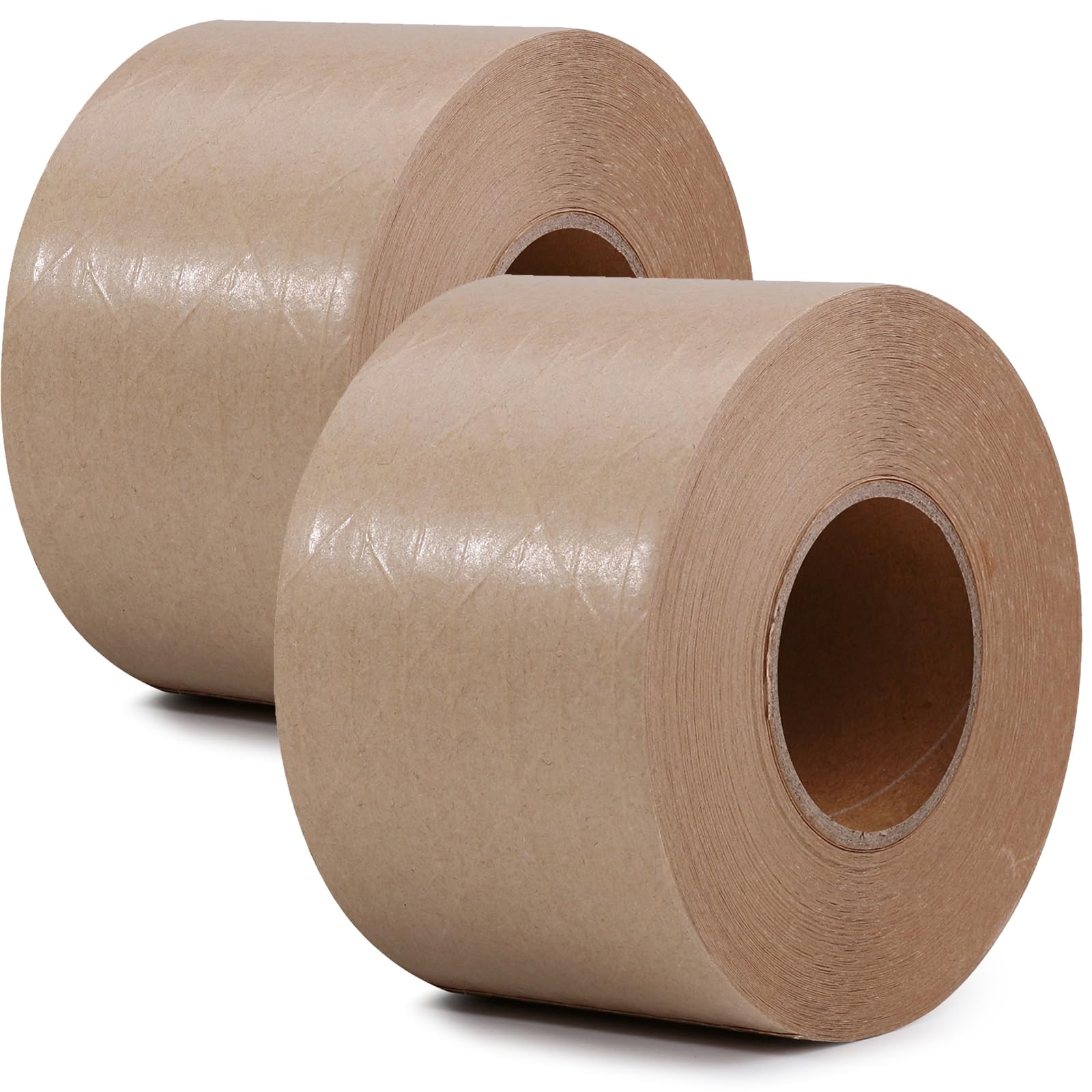 Photo 1 of LLPT Kraft Paper Gummed Tape 2.75” x 66 Yards 2 Pack Reinforced Fiberglass Water Activated Kraft Tape Brown Packing Tape Heavy Duty for Mailing Shipping Sealing Boxes (PGB7060R02)