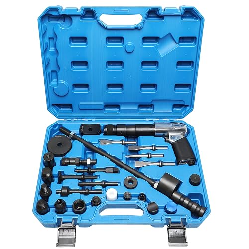 Air Hammer Kit Flat Chisel with Indent Chisel Taper Punch Tail Pipe ...