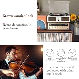 Udreamer Vinyl Record Player Wireless Turntable 3 Speeds Built in Speakers White view 5