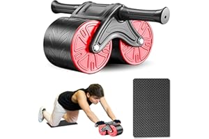 EPHESPORT Auto Rebound Abdominal Exercise Roller - Ultimate Exercise Wheels for Abs, New 2023 Design, Comfort Grip, Ideal for Home Gym Core Strength Workouts