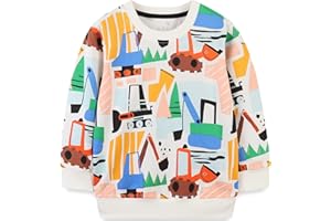 Funnymore Baby Toddler Boy's Cotton Crewneck Sweatshirt Christmas Clothing 1-7Y