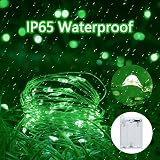 cshare Green Fairy Lights 5M Battery Operated 50 LEDs Silver Wire view 3