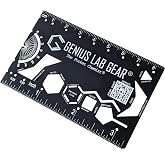 Pocket Chemist: Organic Chemistry Stencil Template Small 3 Inch Metal Ruler | Stainless Steel, Laser Engraved Orgo Chem Metal Cheat Sheet, Chemical Molecule Stencils, Ultimate College Chemist Major EDC