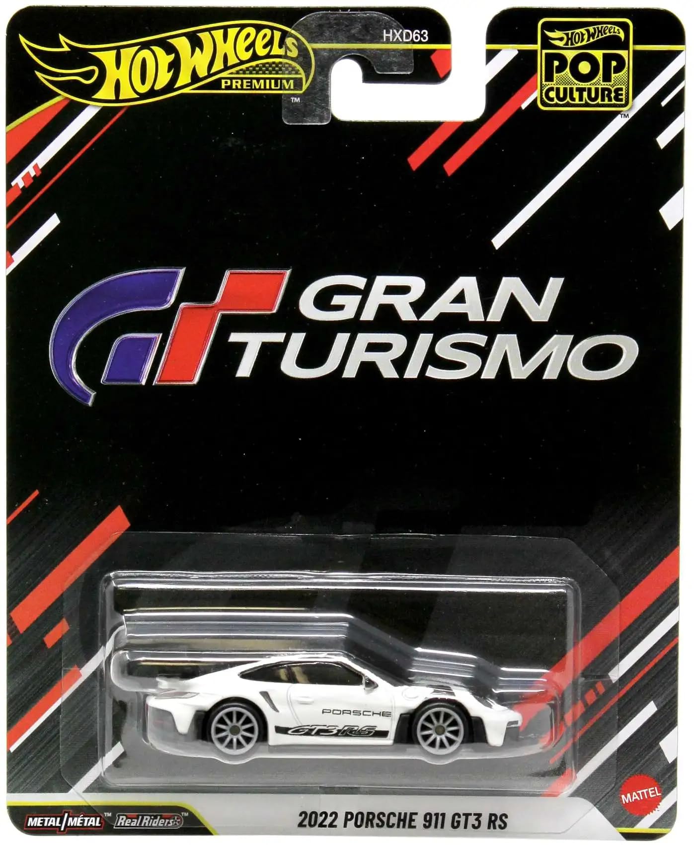 Hot Wheels Premium | Pop Culture | Collectable Cars | HXD63 | Gran Turismo 2022 Porsche 911 GT3 RS | JHW82