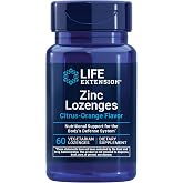 Life Extension Zinc Lozenges Fast-Acting Immune Support, 60 Lozenges | Made with Zinc Oxide &amp; Zinc Gluconate, Fast-Acting Formula, Tasty Citrus-Orange Flavor; Gluten-Free, Non-GMO &amp; Vegetarian