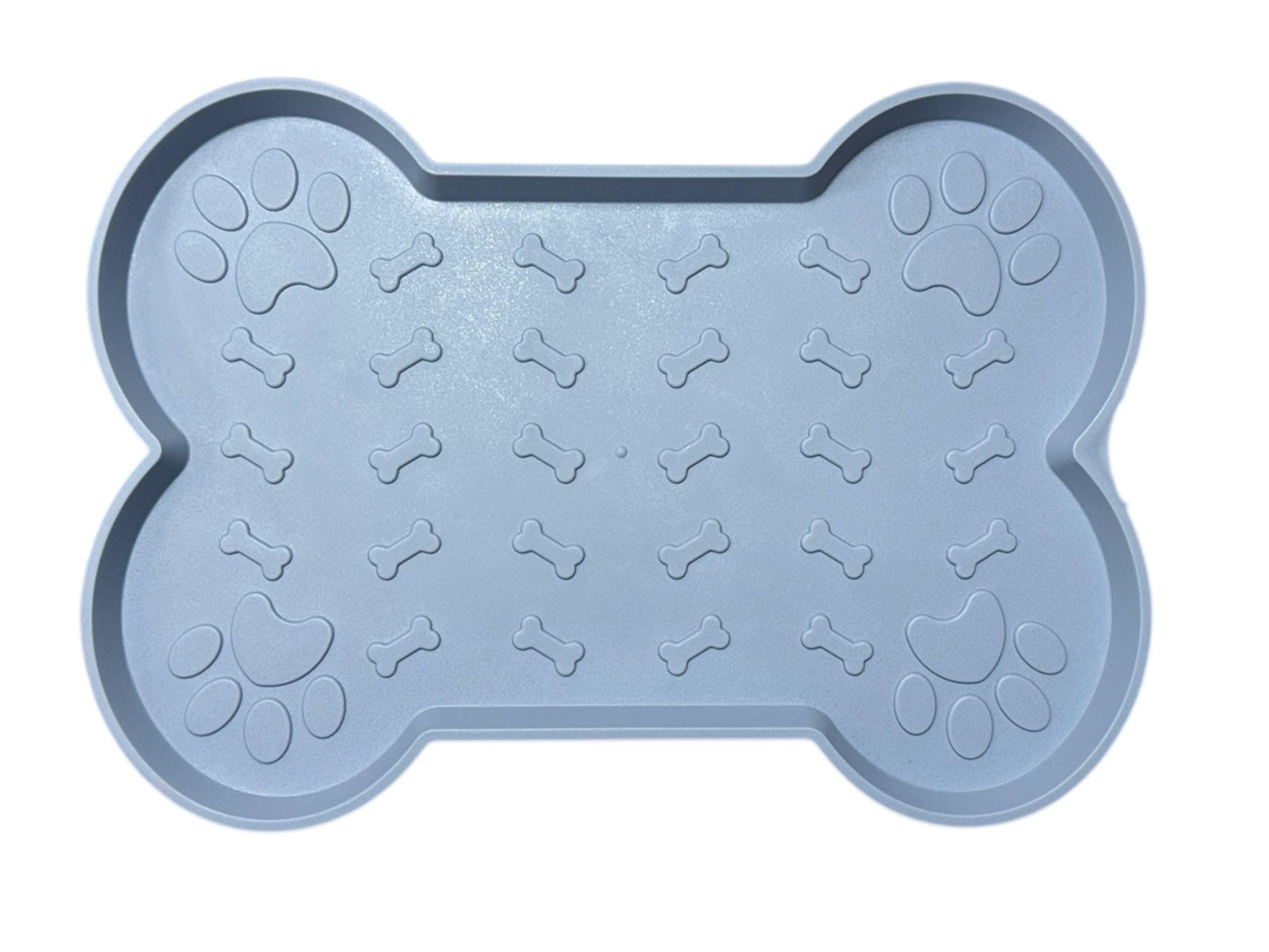 Pet Dog Spill Proof Pet Feeding Mat Tray Anti Skid Feet Dog Food Bowl Mat for All Puppies & Doggy (Blue)
