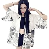 ZooBoo Women Japanese Kimono Cardigan - Harajuku Bathrobe Cardigan Sunscreen Clothes Pajamas Knitting Coat