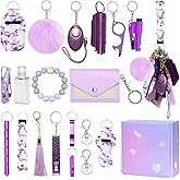 Jsngbse Safety Keychain Set for Women, Safety Keychains for Women Accessories Kit with Card Holder, Bottle Opener