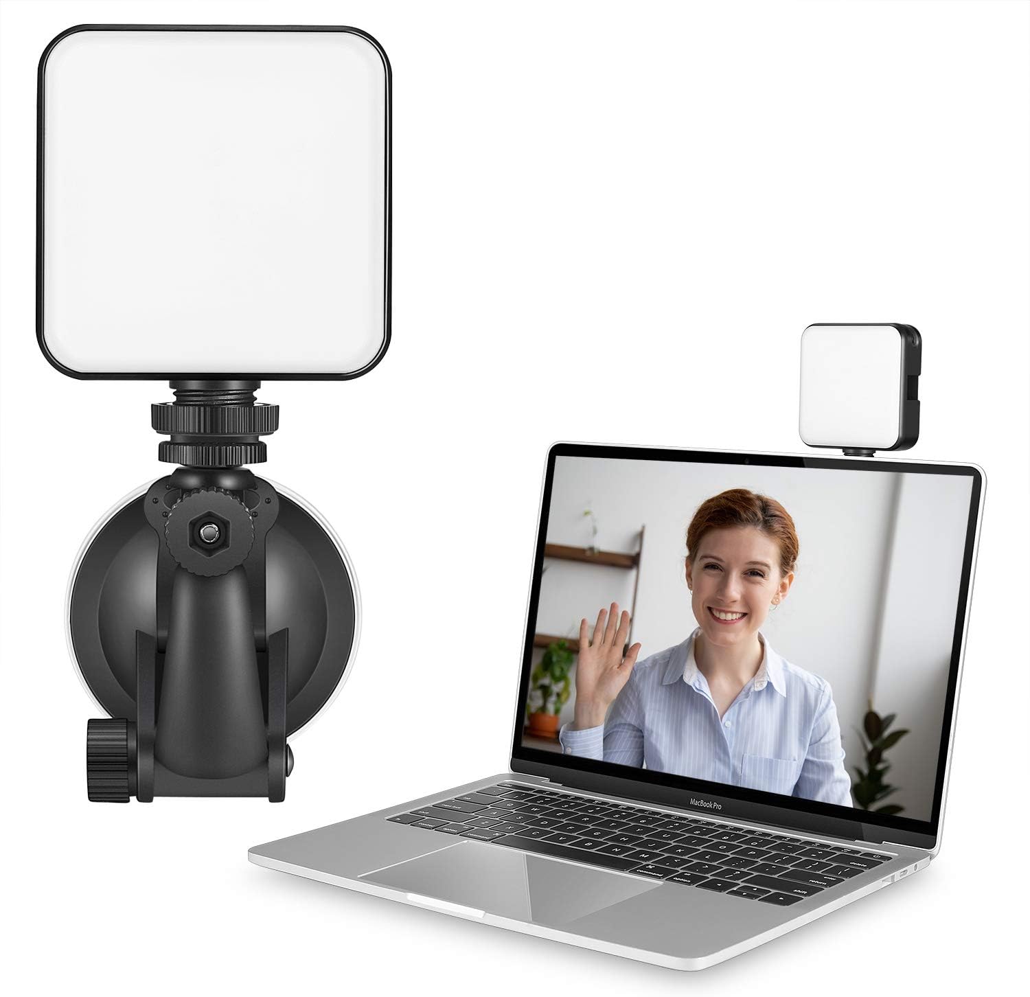 Video Conference Lighting Kit, Foxin Light for Video Conferencing, Lighting for Video Conferencing/Remote Working//Zoom Calls/Self Broadcasting/Live Streaming, Stronger Suction with Tape : Camera & Photo