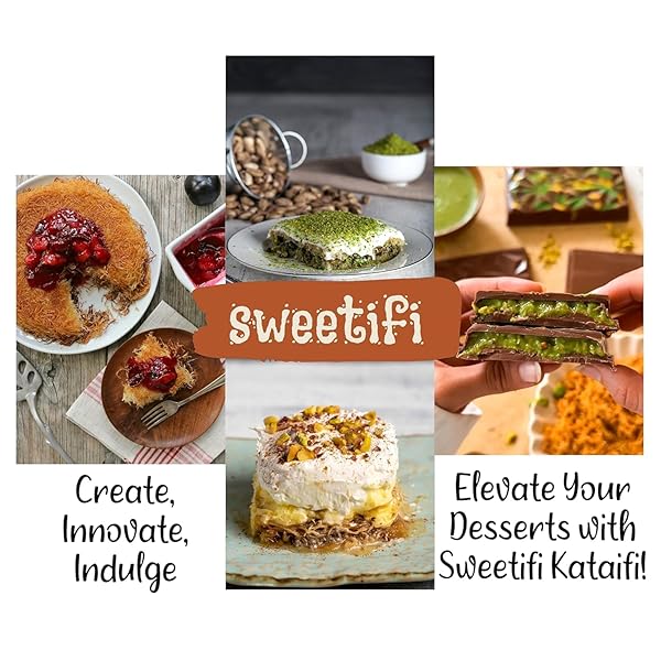 SWEETIFI KATAIFI SHREDDED FILLO DOUGH, DRIED CHOPPED KATAIFI FOR DUBAI CHOCOLATE, AUTHENTIC KATAIFI PASTRY FOR DESSERTS AND SWEET TREATS (250GR (0.55LB))