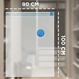 KEPLIN Vacuum Storage Bags 6 Pack XL 80x100 cm Double Zip Valve Space Saver view 6