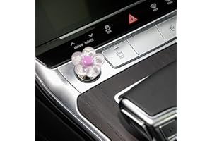 86 V THE BUTCHER Push to Start Button Cover，Purple car Accessories，Engine Start/Stop Resin Flower Starter Cover (for Decorative Accessories) Car Decor for Women (Transparent Purple)