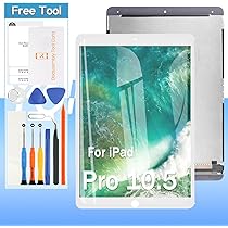 Écran Tactile De Remplacement Pour IPad Pro 10.5" A1701 A1709 - Numériseur Verre Trempé (Noir) - Kit Réparation