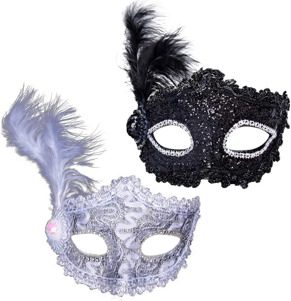 Amazon Com 2 Pcs Masquerade Eye Masks For Women Venetian Halloween Cosplay Prom Ball Party Clothing Amazon Com 2 Pcs Masquerade Eye Masks For Women Venetian Halloween Cosplay Prom Ball Party Clothing