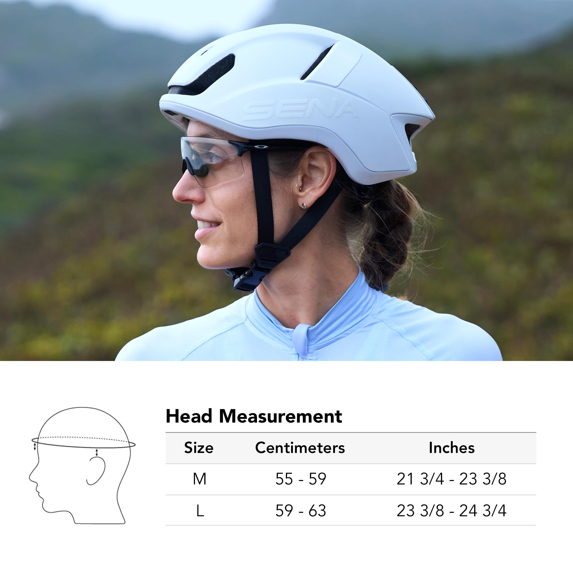 Sena S Smarter Rennradhelm mit Mesh Intercom (Mattweiß, L) 4