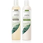 Zatik Naturals - Nurturing and Refreshing Shampoo + Conditioner Set, with Neem & Bay Leaf for Dry, Fine, Delicate Hair - Biodegradable, pH Balanced, Sulfates & Phthalates Free, 2x10.8oz (One of Each)