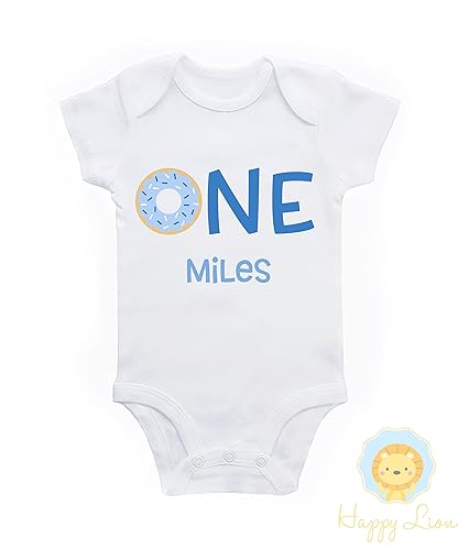 Amazon Com Happy Lion Clothing Donut 1st Birthday Onesie Boy