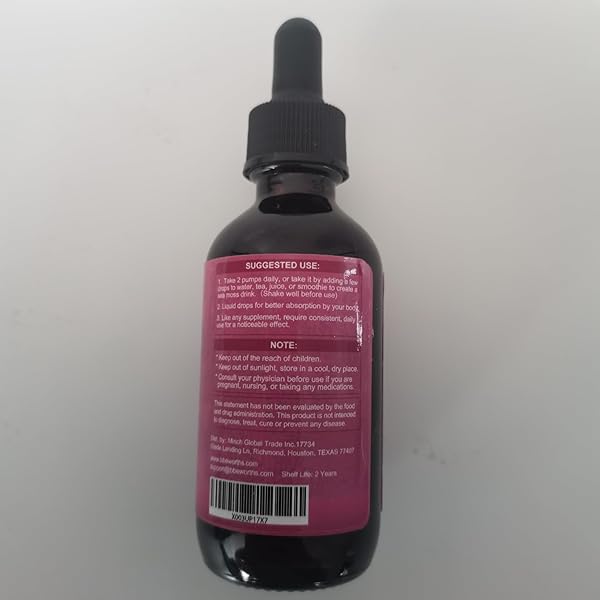 B BEWRTHS SEA MOSS LIQUID DROPS – BLACK SEED OIL & IRISH SEA MOSS GEL WITH BURDOCK ROOT BLADDERWRACK, ELDERBERRY, 6X STRONGER QRGANIC SEAMOSS RAW SUPPLEMENT FOR DIGESTIVE, HAIR HEALTH – VEGAN, 2 FL.OZ