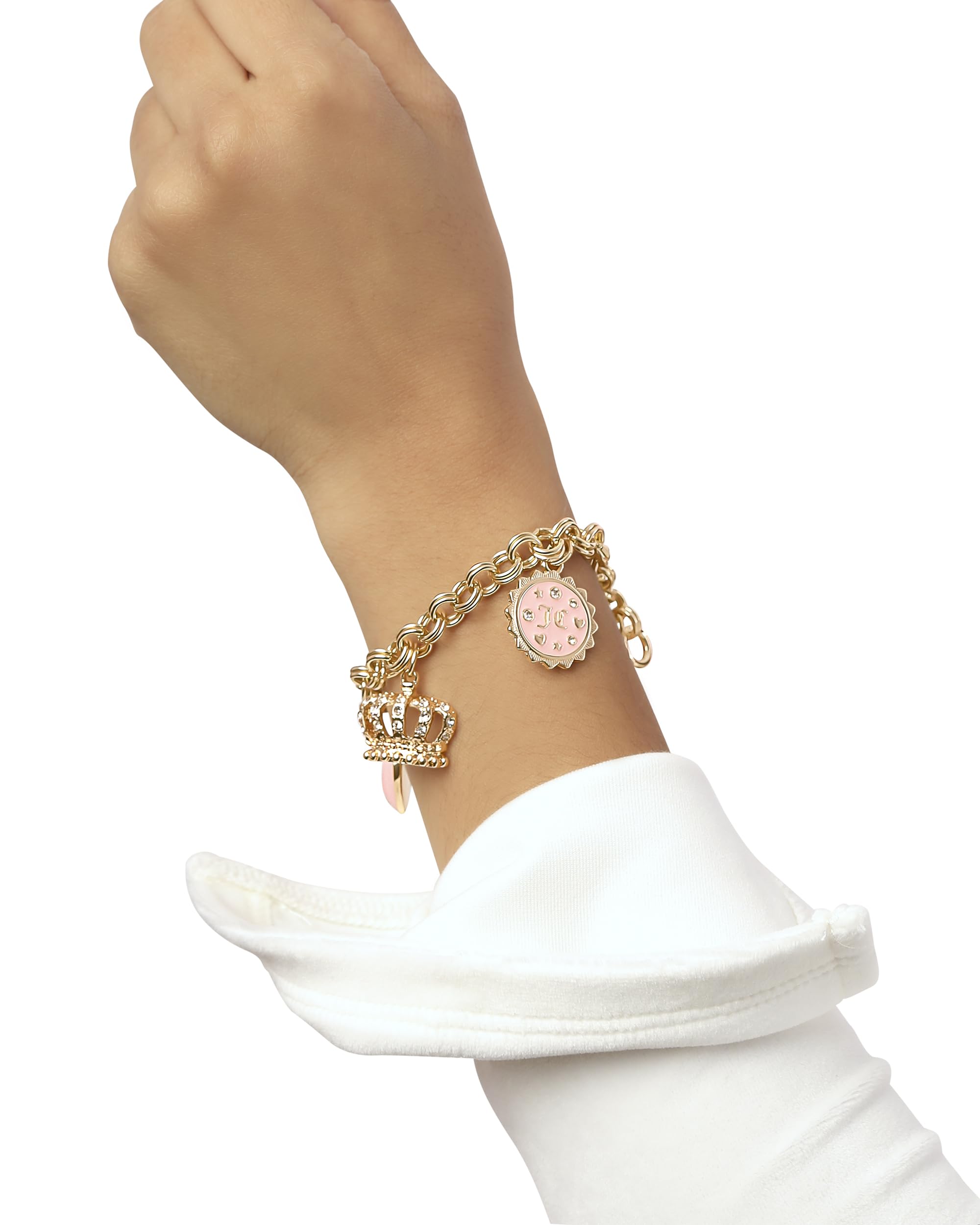 Juicy Couture Charms Bracelet with Clear Stones, 7.5