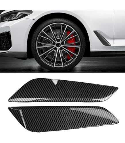 Aspaton Front Fender Duct Trim For BMW 5 Series G30 2017-2023 - Gloss Black Side Vent Covers