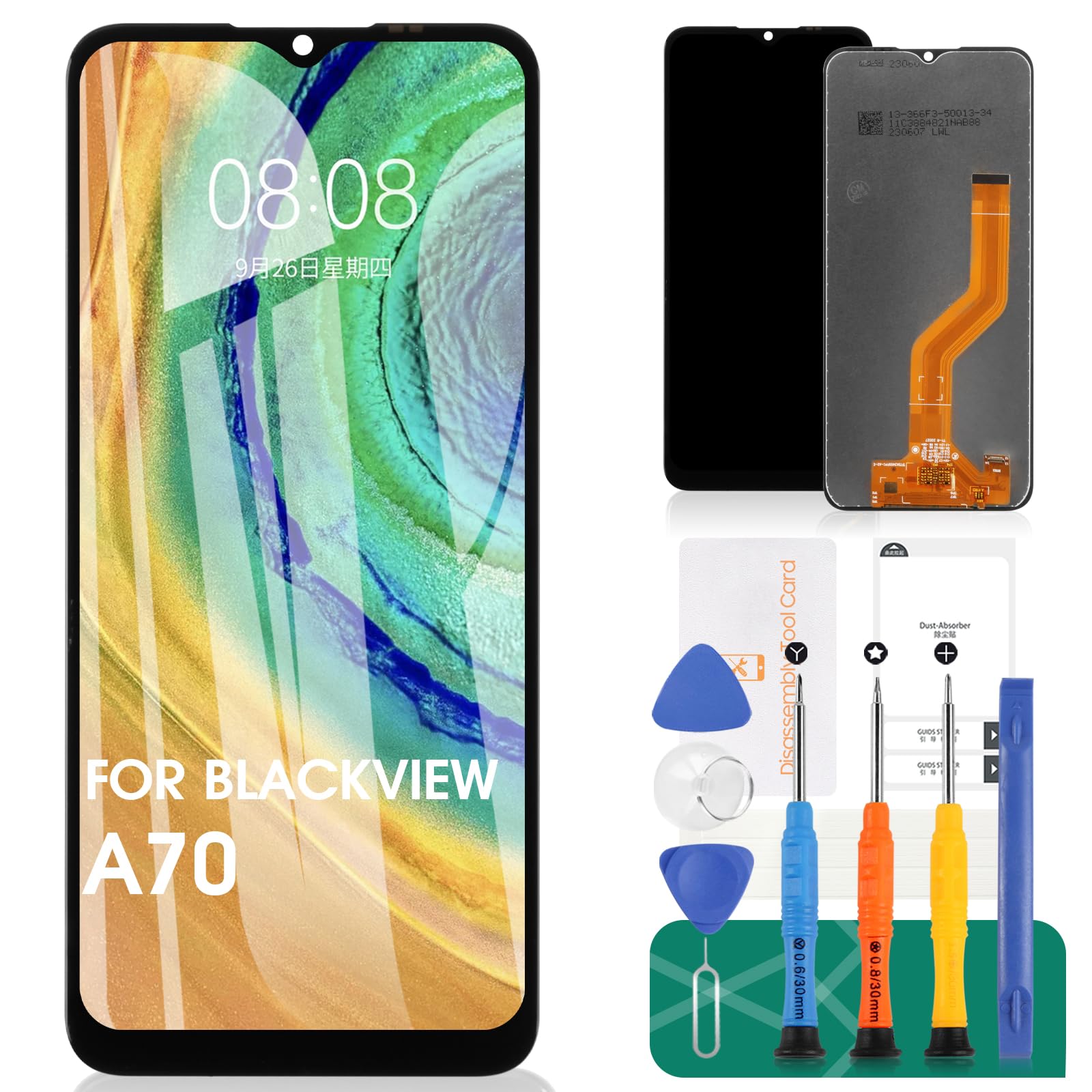 For Blackview A70 LCD Display For Blackview A70 Pro Screen Replacement For Blackview A70 / A70 Pro Touch Digitizer Assembly Repair Kits (Black,Without Frame)