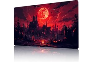 AIRCBC MTG Playmat Non-Slip Rubber Backing Printing Commander Board Game Desk Mat Duel Mat TCG PTCG Playmat 24x14 inches and Free Storage Bags (Castle 2)