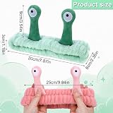Heyu-Lotus 2 PCS Snail Face Wash Headband Coral Fleece Spa Hair Band view 4