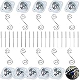 10 Pcs Self-Ejecting Buttons, Dzus Quarter Turn Fasteners, Compatible with ATV UTV, Galvanized Fasteners with Springs and Plates, Ideal for Secure Panel and Door Attachment