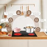 Karinear Ceramic Hob 4 Zone 60cm Electric Cooker Pause Function Safe Lock view 2