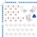 WENHSIN 10-Packs L Shape 4-Pin LED Connectors for