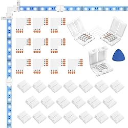 WENHSIN 10-Packs L Shape 4-Pin LED Connectors for