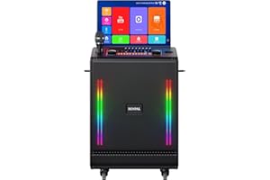 BENPAL Smart Karaoke Machine with 17.3 Inch Touch Screen & Lyrics Display, Up to 1200W Powerful Speaker, Super Deep Bass Sound for Home Party, Outdoor - Perfect for Adults, Kids, Singers & Music Lovers