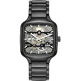 Rado - True Square - Unisex Automatic Swiss Watch - 38mm Square Rhodium Black Dial - Black High-Tech Ceramic Bracelet - R27197152