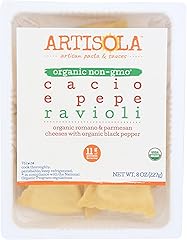 Artisola Organic Cacio E Pepe Ravioli, Non-GMO, 8 Ounce (Pack of 6)