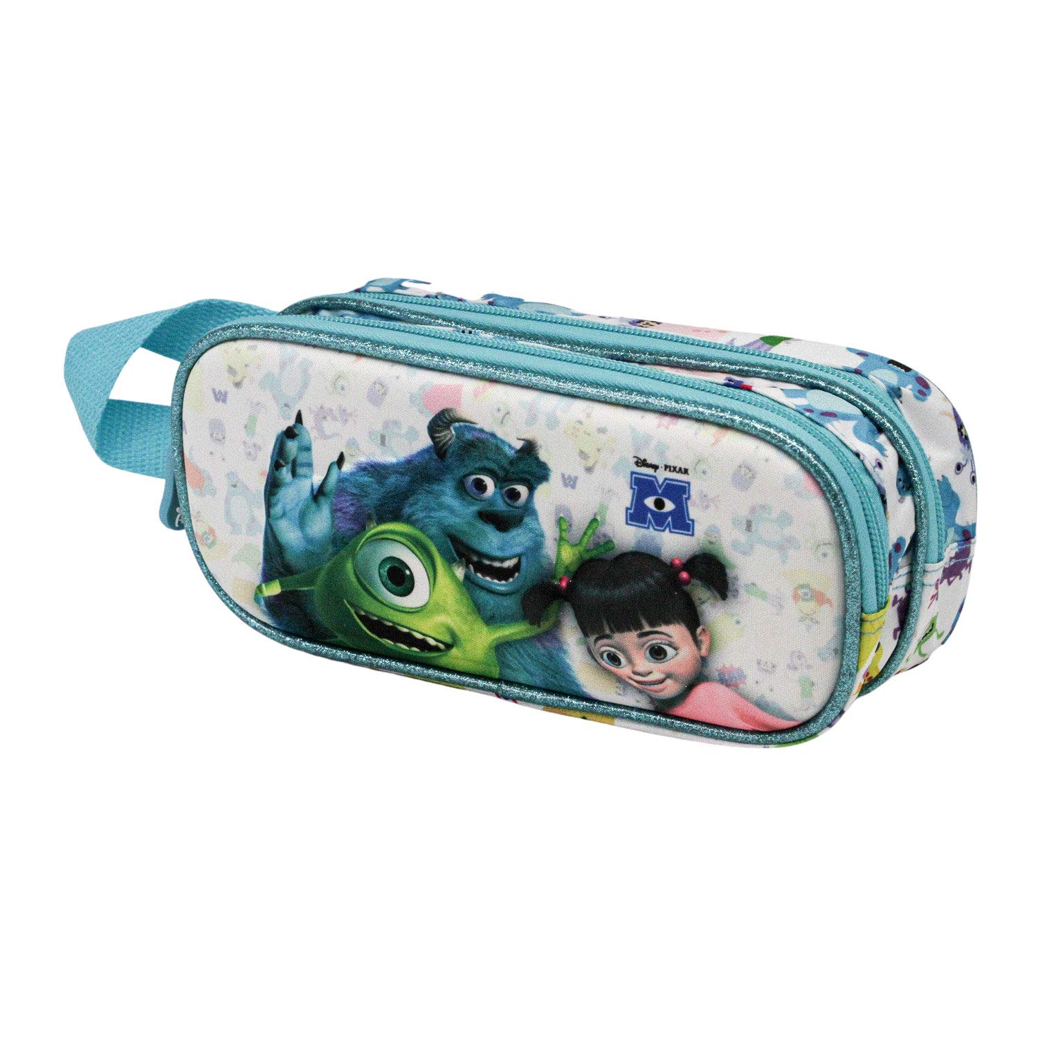 Monsters Inc Mike and Sully-3D Double Pencil Case, Multicolour, 22 x 9.5 cm