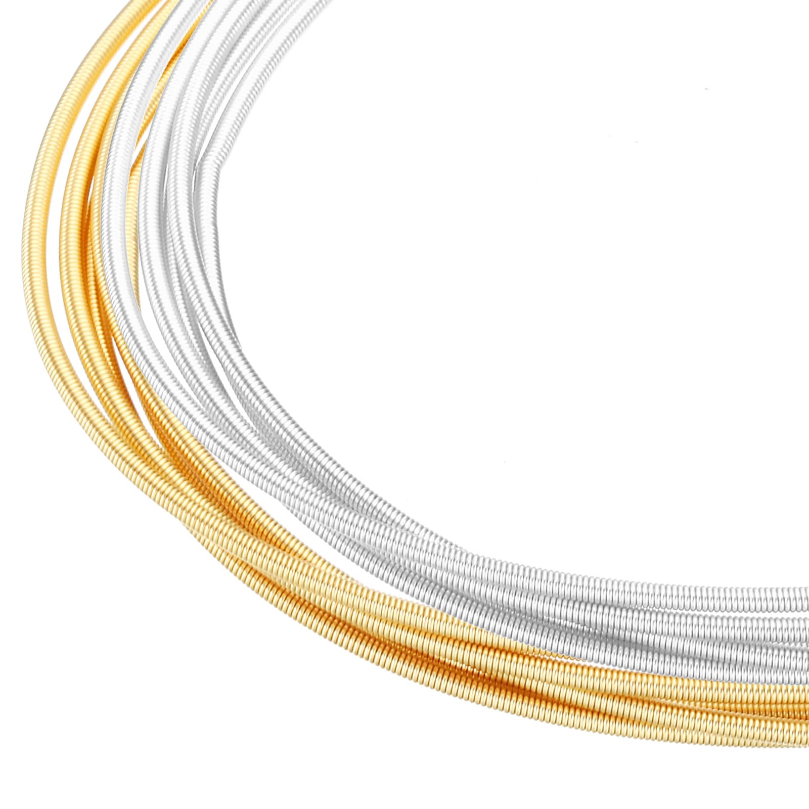 PATIKIL 27Ga 7.87"L Brass French Wire, 10 Pcs Metallic Spiral Wire for Embroidery Jewelry Making Cloth Decoration DIY Crafts, 12Ga Gold Tone, 13Ga Silver Tone