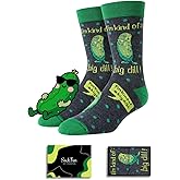 Funny Socks for Men - Big Dill Pickle Gifts for Teen Boys Christmas Gift Ideas