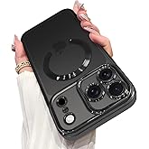 OOK Magnetic Case Made for iPhone 17 Pro Max 6.9 Inch [Compatible with MagSafe] Soft TPU Anti-Scratch Shockproof Protective Phone Cover Slim Clear Case for Women Men - Black
