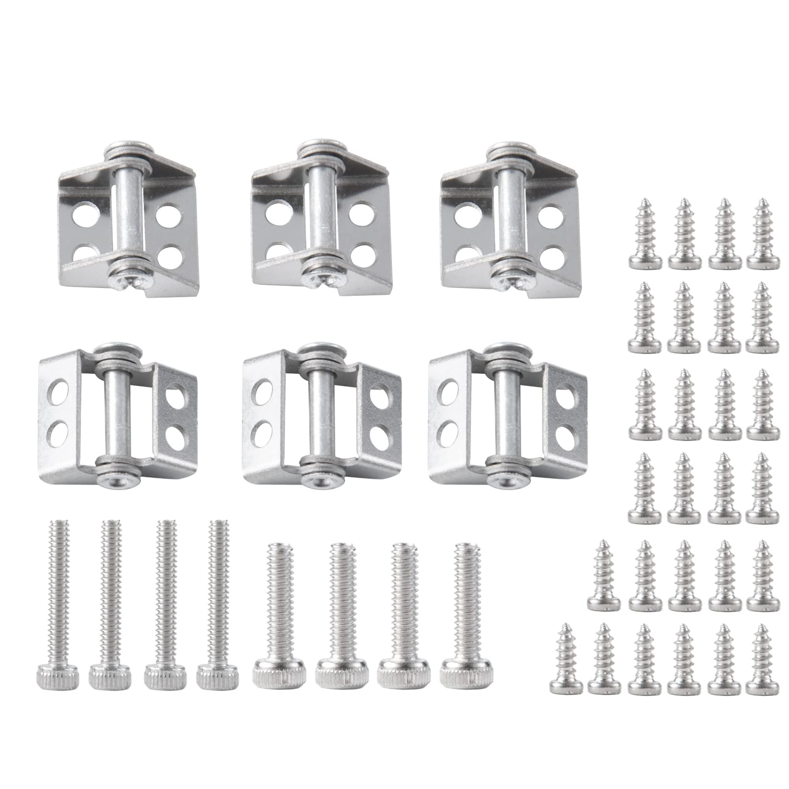 AXspeed 6pcs/set Alloy Hinge Trailer Cargo Box Hinge with Screws for 1/14 Tamiya Truck Tractor Car