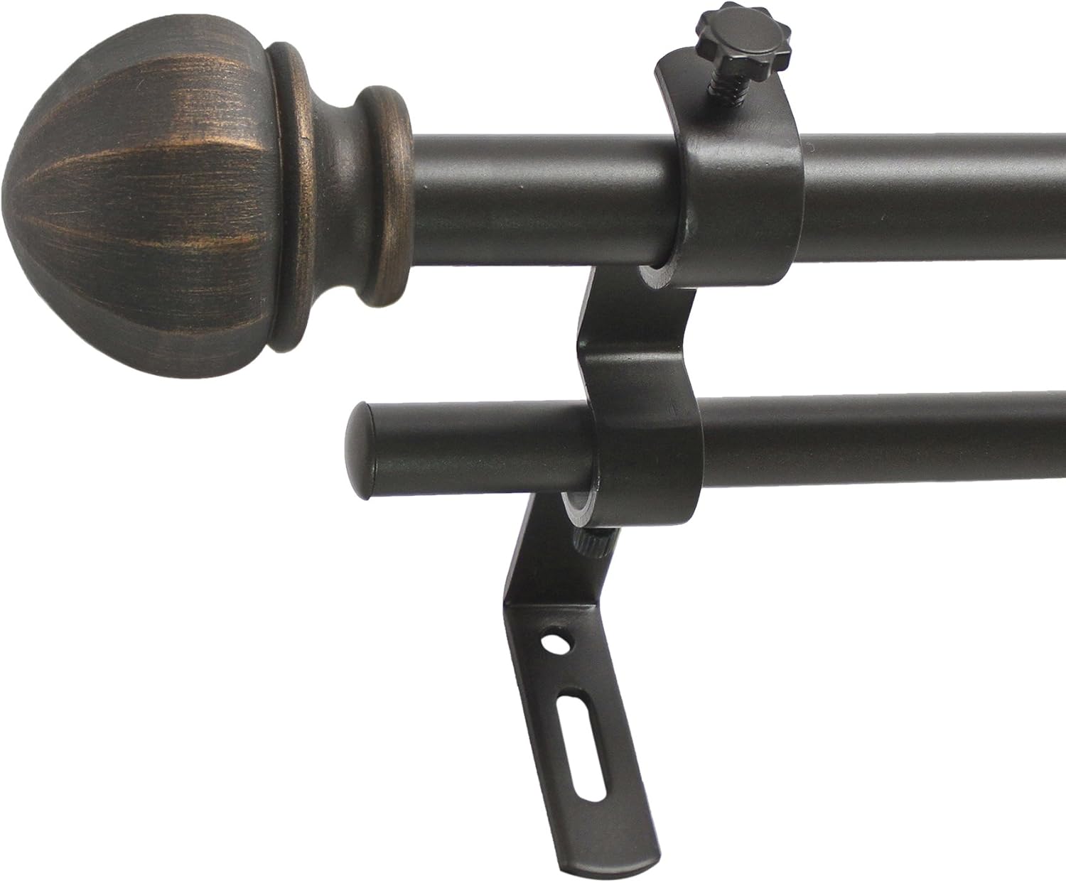 Amazon Com Decopolitan Facet Ball 5 8 Double Curtain Rod Set 48