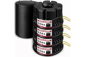 YUNNIEHOM Trailer Jack Block 6’’H with Bag, Heavy Duty RV Stabilizer Blocks & Camper Leveling Blocks for Travel Trailer, Fits Any Tongue Jack, Post, Foot, 5th Wheel, Round, Square or Scissor Stabilizer