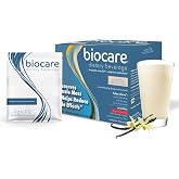 Biocare Nutritional Beverage, Dietary Powder Drink Provides 30g Essential Protein, 26 Vitamins/Minerals, Helps Ease Nausea, Bloating, Constipation, Vanilla Shake 14ct