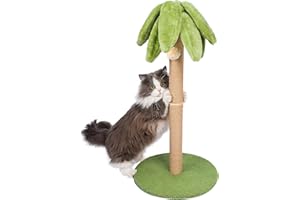 Yepdin Cat Scratching Post 30.7 inch Tall Cat Tree for Indoor Cats Large Adult Cat Scratching Post with Sisal Rope,Cute Kitten Cat Scratcher in Palm Tree
