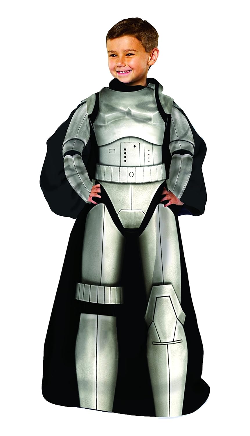 Disney's Star Wars, "Being Stormtrooper" Youth Comfy Throw Blanket with Sleeves, 48" x 48", Multi Color